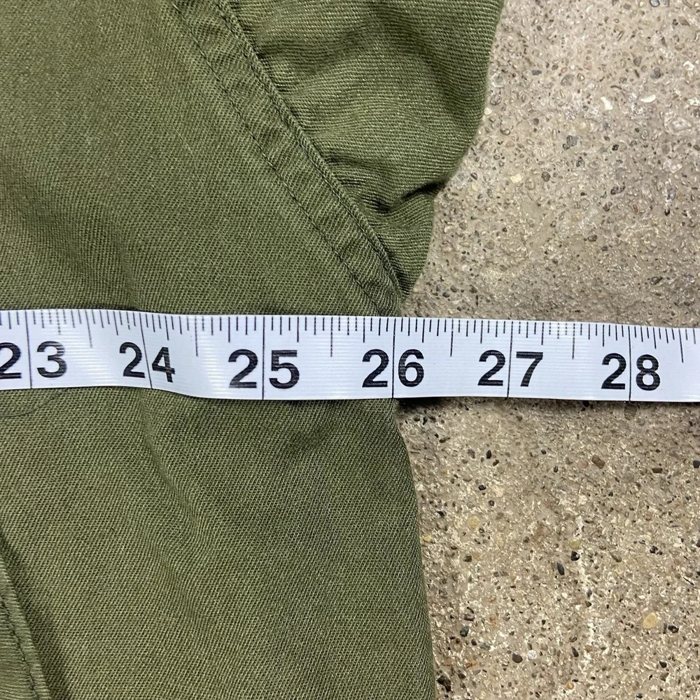 Vintage 70s Military Chemical Protective Jacket Size Large Green Mock Full Zip